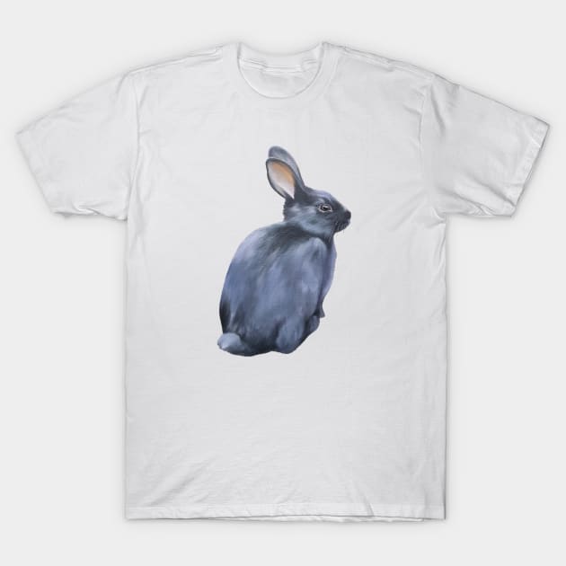 Black Rabbit T-Shirt by EmilyBickell